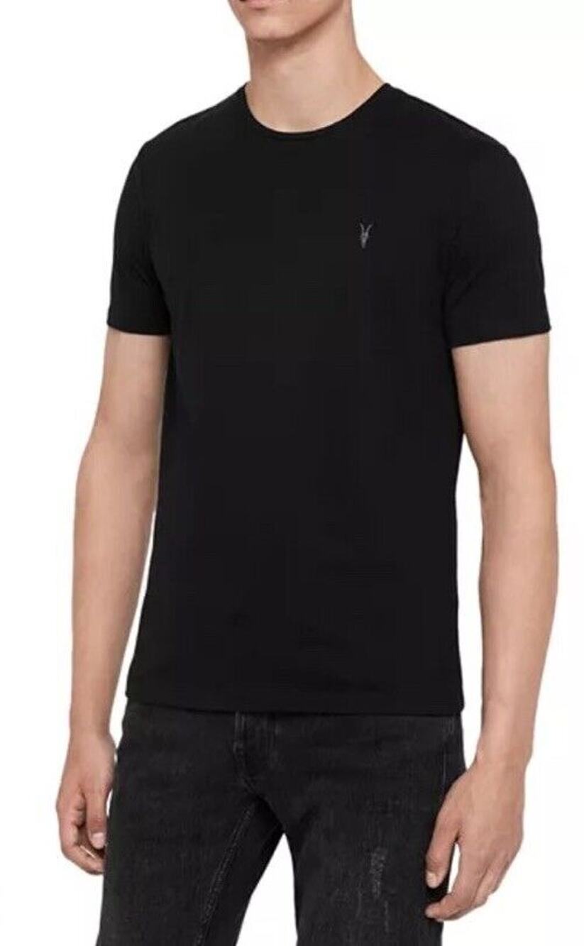 ALLSAINTS Men’s Black Crew T-shirt Cotton Extra soft finish M